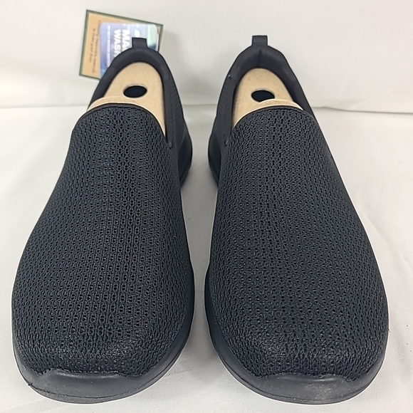 Skechers Women's Go Walk Joy Aurora Slip On Sneakers Sz 7 Black Mesh Lightweight - Picture 3 of 9